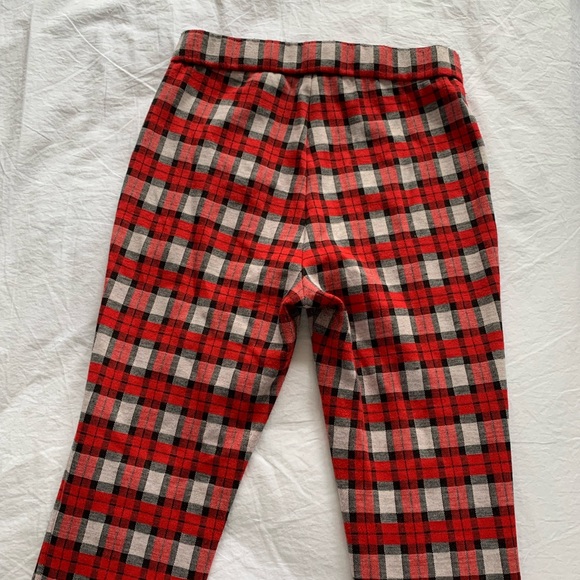 Red and black plaid trousers - Picture 3 of 4